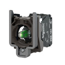 ZB4BW0B31 - Schneider Electric Harmony XB4 Motor Control Light Block 24V AC/DC 10A 1NO Metal Green Integral LED - Essential Electric Supply