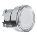 ZB4BW313 - Schneider Electric Harmony XB4 Illuminated Pushbutton Head, White Flush, 22mm Round, Metal, Spring Return, IP69, UL 508, CSA, EN/IEC 60947-1/5-1, Motor Control Pilot Device