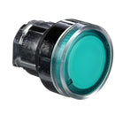 ZB4BW33 - Schneider Electric Harmony 22mm Illuminated Pushbutton Head, Green, Momentary, Flush Mount - Essential Electric Supply
