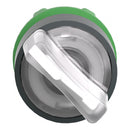 ZB5AK1413 Square D Co Harmony XB5 Illuminated Selector Switch Head, 22mm, White Handle, Green Premium - Essential Electric Supply