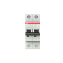 S202-K2 - ABB 2A 2 Pole Miniature Circuit Breaker S200 Series 480VAC 6kA Feed-Thru DIN Rail Mount - Essential Electric Supply