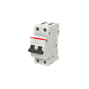 S202-K2 - ABB 2A 2 Pole Miniature Circuit Breaker S200 Series 480VAC 6kA Feed-Thru DIN Rail Mount - Essential Electric Supply