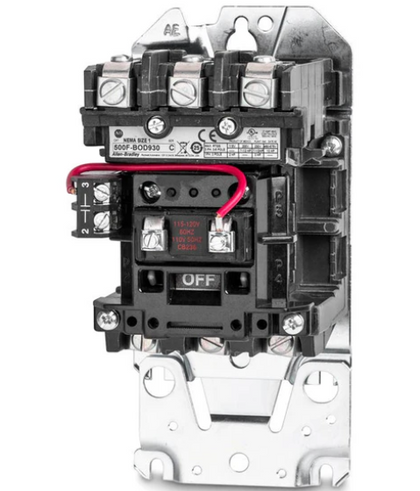 500F-BOD930 - Allen-Bradley 27A 600V 3-Pole NEMA 1 Open Type AC Contactor with 120V Coil - Essential Electric Supply