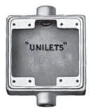 FDC275A Appleton UNILETS√¢‚Äû¬¢ Heavy-Duty Device Box Deep Aluminum 2-Gang 2-Outlets 2-Knockouts - Essential Electric Supply