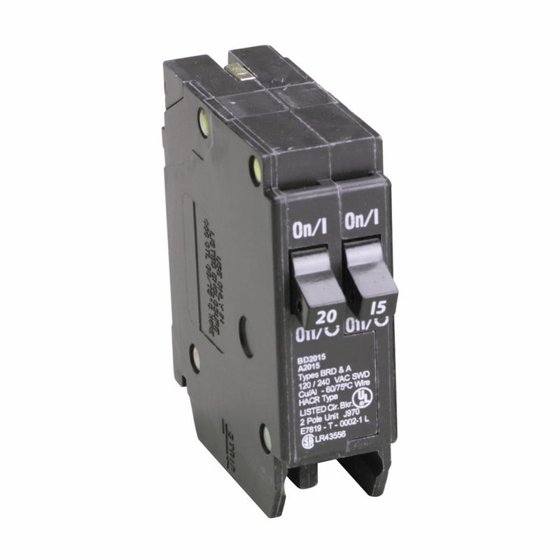 BD2015 - Cutler Hammer/ Westinghouse/ Eaton Feed-Thru 15 Amp 2 Pole Circuit Breaker - Essential Electric Supply