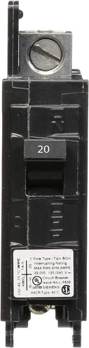 BQ1B020H - Siemens 20 Amp 120 Volt 1-Pole BQ Frame Circuit Breaker Bolt-On - Essential Electric Supply