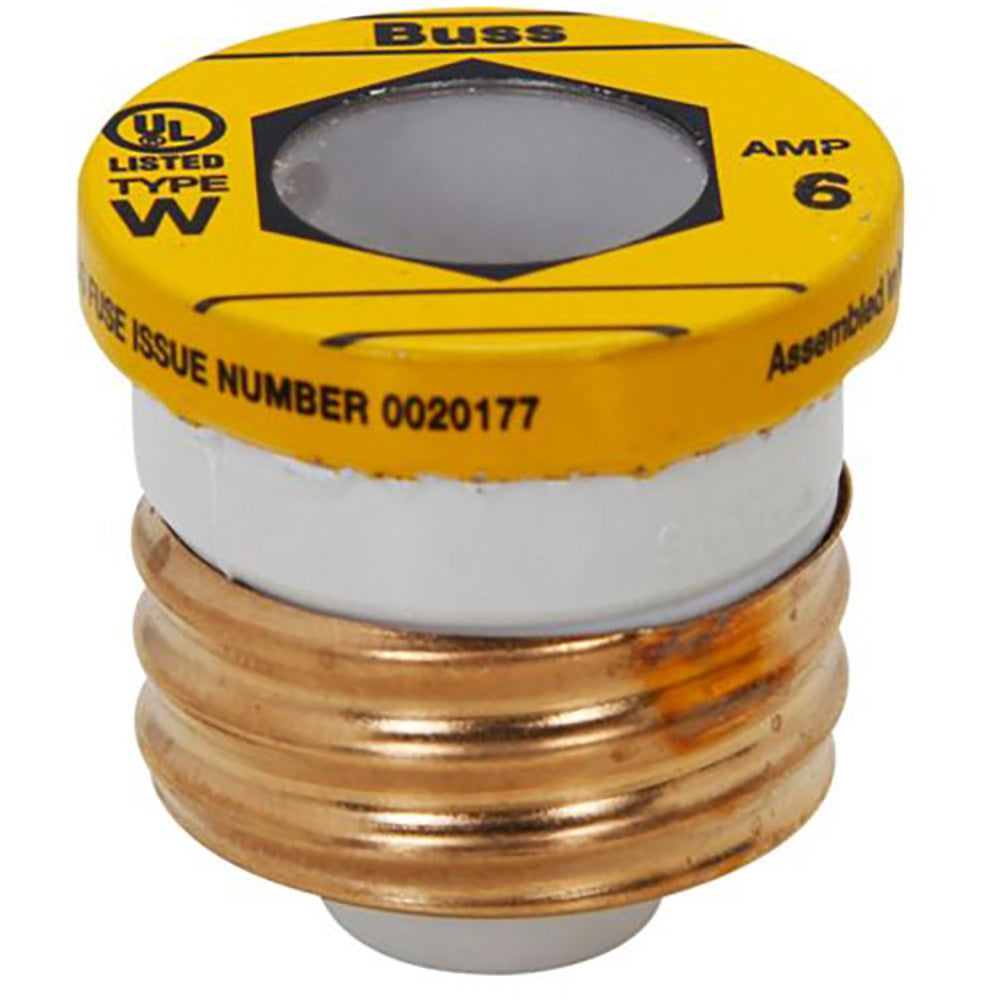 Bus Plug Type Bussmann W-6 6A 125V Bus Plug Fuse 10kA AIC Rating – Essential Electric ...