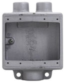 FSD212 Crouse-Hinds Condulet FS Device Box Shallow 2-Gang D-Shape 3/4" Hubs - Essential Electric Supply