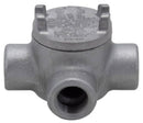 GUAW14 Crouse-Hinds Condulet GUA Conduit Outlet Box Feraloy Iron 2" Cover, 1/2" Threaded - Essential Electric Supply