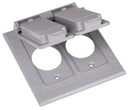 TP7220 Crouse-Hinds Weatherproof Self-Closing Cover Die-Cast Aluminum Two-Gang - Essential Electric Supply