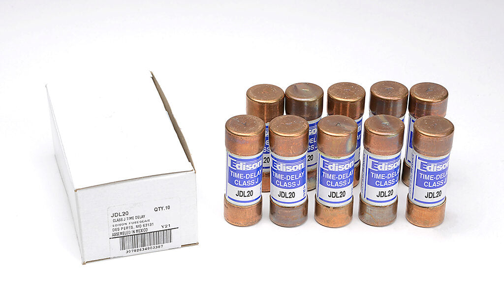 Edison Fuse Edison Fuses JDL20 20A 600V Class J Fuse 200kA AIC Ferrule – Essential ...