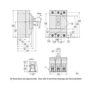 HDL36050 - Square D PowerPact H 50A 3P 600VAC 14kA Thermal Magnetic Molded Case Circuit Breaker, Bolt-On Mount, UL 489 Listed - Essential Electric Supply
