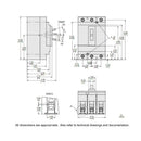 HDL36150 - Square D PowerPact H 150A 3 Pole 600VAC Molded Case Circuit Breaker - Essential Electric Supply