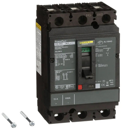 HGL36015 - Schneider Electric/ Square D Feed-Thru 15 Amp 3 Pole Circuit Breaker - Essential Electric Supply