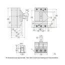 HGL36080 - Square D 80 Amp 600V 3 Pole Molded Case Circuit Breaker H Frame Feed-Thru - Essential Electric Supply