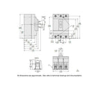 HLL36080 - Square D 80 Amp 600 VAC 3 Pole H Frame Molded Case Circuit Breaker Thermal Magnetic - Essential Electric Supply