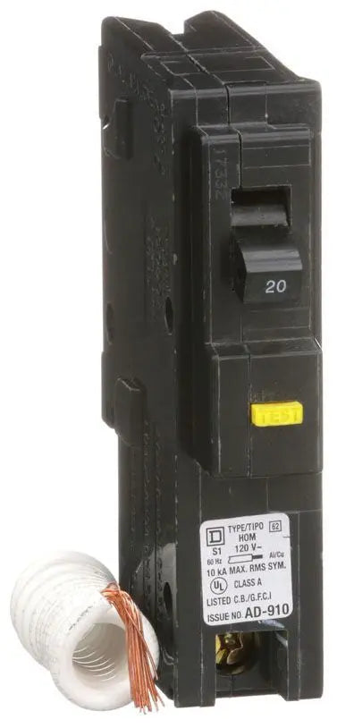 HOM120GFI - Square D Plug-In 20 Amp 1 Pole Circuit Breaker - Essential Electric Supply