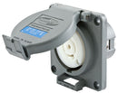 HBL2510SW Hubbell Twist-LockÂ® Watertight Safety Shroud Receptacle 20A 3-Phase 120/208V 4-Pole 5-Wire NEMA L21-20R - Essential Electric Supply