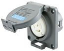 HBL2810SW Hubbell Twist-Lock Receptacle Watertight 30A 3-Phase 120/208V 4-Pole 5-Wire NEMA L21-30R - Essential Electric Supply