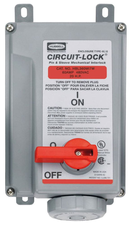 HBL4100MI7W Hubbell Industrial-Grade Receptacle 100A 480V 3-Pole 4-Wire - Essential Electric Supply