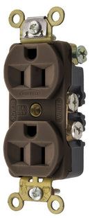 HBL5242 Hubbell Straight Blade Devices Duplex Receptacle 15A 125V 2-Pole 3-Wire - Essential Electric Supply