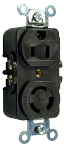 HBL7371 Hubbell Twist-LockÂ® Duplex Receptacle 15A 125V/10A 250V 2-Pole 3-Wire Industrial - Essential Electric Supply