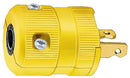 HBL9758VY Hubbell Straight Blade Plug Industrial 20A 250V NEMA 2-20P 2P/2W Nylon - Essential Electric Supply