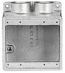 FDS222G Ocal FD Series PVC Double-Coated Dead End Device Box, Double Gang, 3/4 Inch Hubs, Corrosion-Resistant Iron Alloy - Essential Electric Supply
