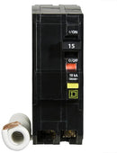 QO215GFI - Square D 15 Amp 2 Pole 120/240V GFCI Circuit Breaker, QO Series, Plug-On, 10kA Interrupt, CSA/UL Listed - Essential Electric Supply
