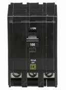 QO3100 - Square D QO 100 Amp 3 Pole 120/240VAC 10kA Plug-In Circuit Breaker, Thermal Magnetic Trip, UL/CSA Listed - Essential Electric Supply