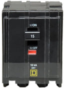 QO315 - Square D 15 Amp 240 Volt 3 Pole Plug-In Circuit Breaker 10kA Interrupt Rating QO Series - Essential Electric Supply
