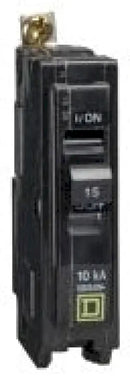 QOU135 - Square D 35 Amp 1 Pole Miniature Circuit Breaker 120/240 VAC 10kA Panel Mount
