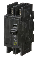 QOU220 - Square D 20 Amp 2 Pole 120/240VAC Circuit Breaker, 10kA Interrupt Rating, QOU Frame - Essential Electric Supply