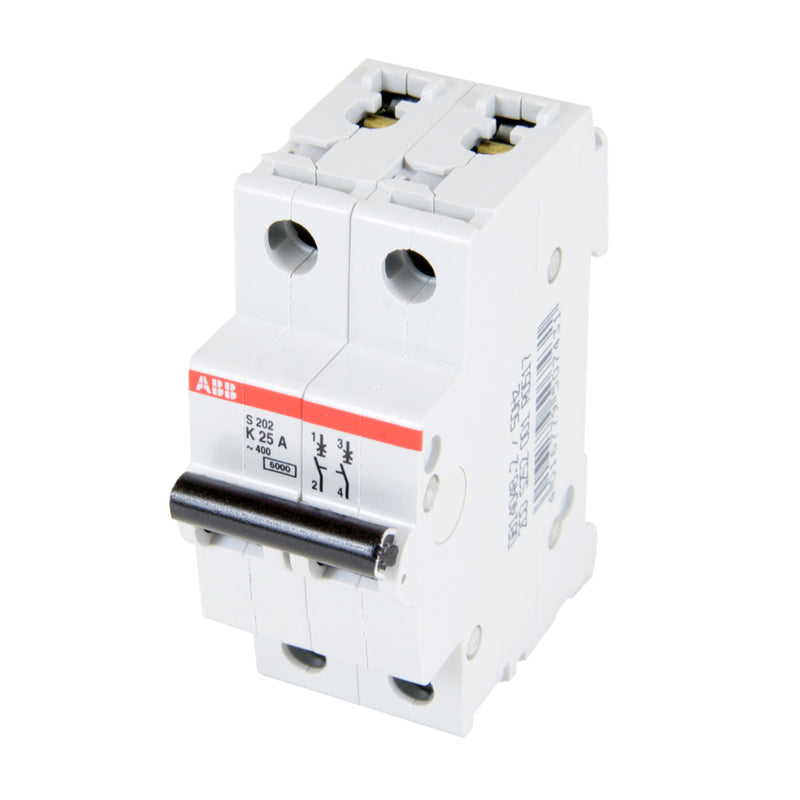 S202-K25 - ABB Feed-Thru 25 Amp 2 Pole Circuit Breaker - Essential Electric Supply