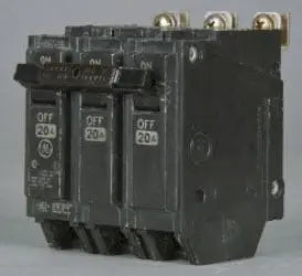 THHQB32020 - General Electric Bolt-On 20 Amp 3 Pole Circuit Breaker - Essential Electric Supply