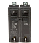 THQB2115 - General Electric 2 Pole 15 Amp 120/240VAC Bolt-On Circuit Breaker, THQB Series, 10kA Interrupt, Thermal Magnetic Trip, CSA/UL Listed - Essential Electric Supply