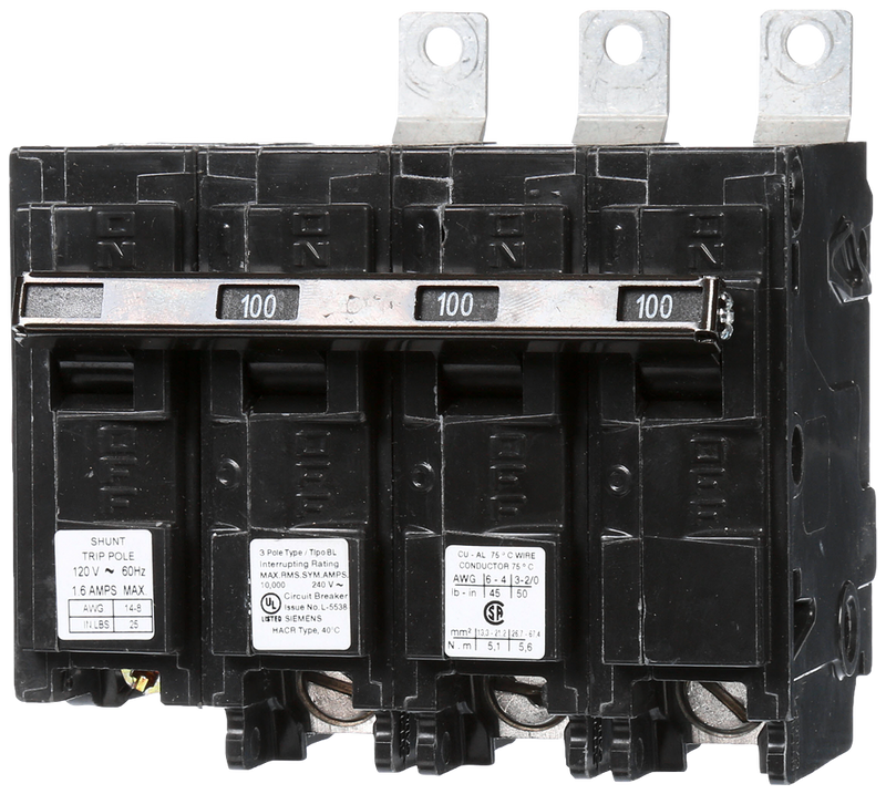 B3100HH00S01 - SIemens Bolt-On 100 Amp 3 Pole Circuit Breaker - Essential Electric Supply
