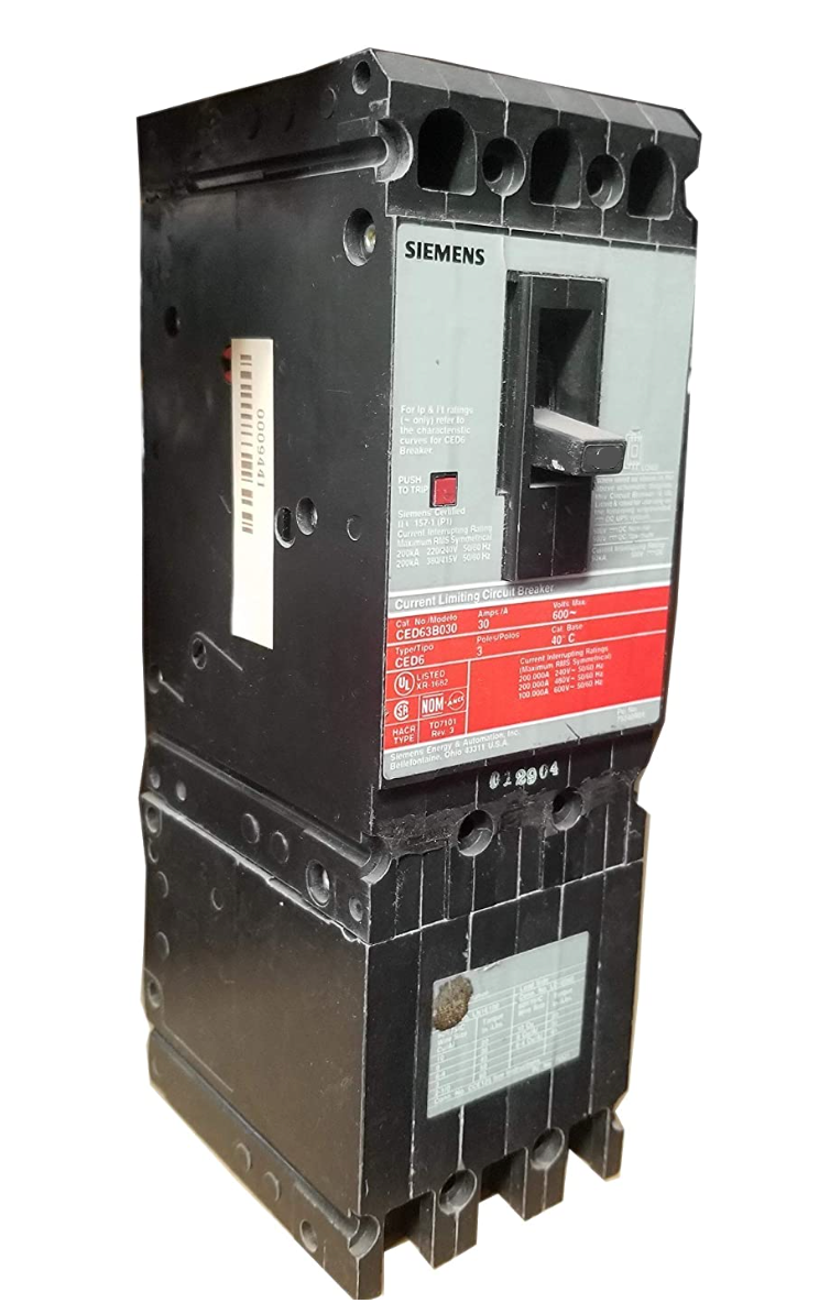 CED63A001 - SIemens Bolt-On 1 Amp 3 Pole Circuit Breaker - Essential Electric Supply