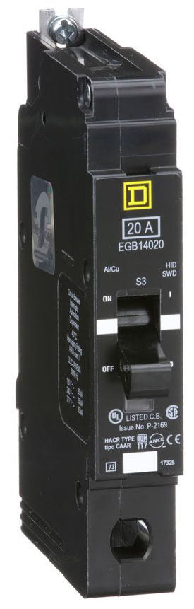 EGB14020 - Square D/ Schneider Electric Bolt-On 20 Amp 1 Pole Circuit Breaker - Essential Electric Supply