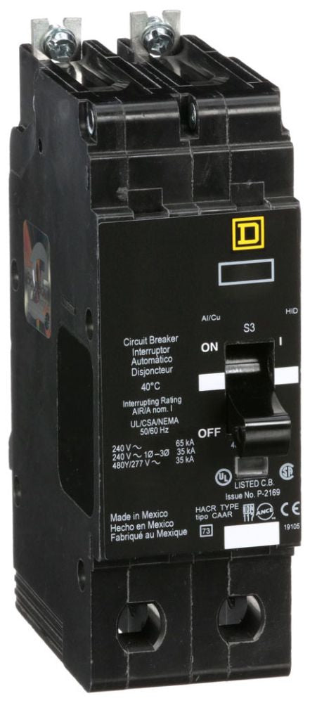 EGB24100 - Schneider Electric/ Square D Bolt-On 100 Amp 2 Pole Circuit Breaker - Essential Electric Supply