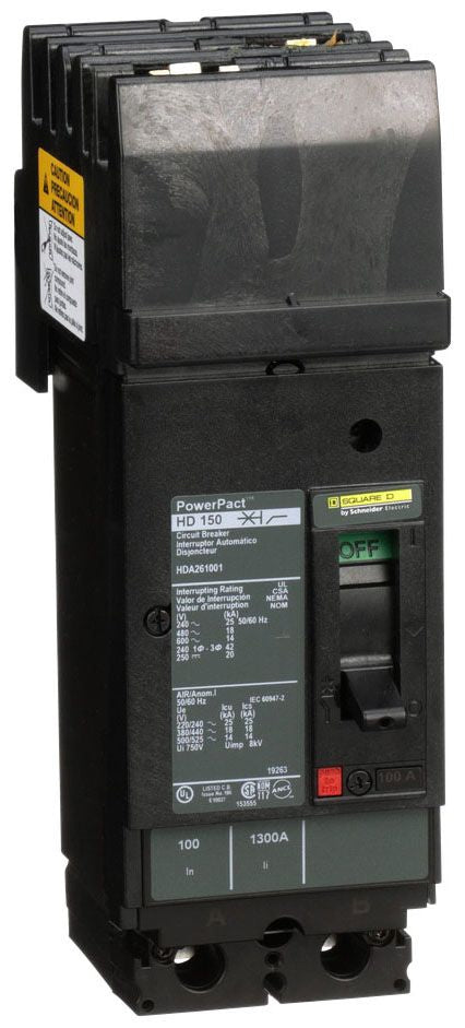HDA261001 - Square D I-Line Style Plug-In 100 Amp 2 Pole Circuit Breaker - Essential Electric Supply