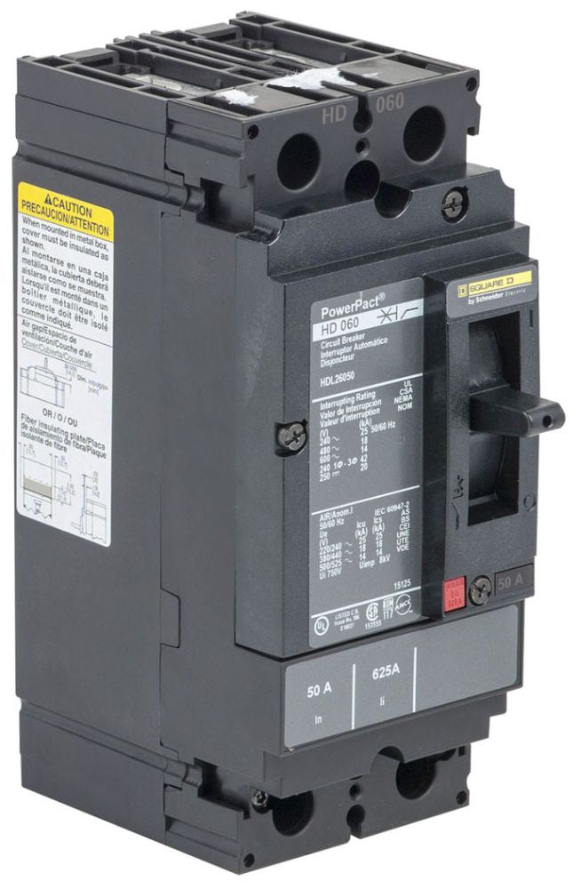 HDL26045 - Schneider Electric/ Square D Feed-Thru 45 Amp 2 Pole Circuit Breaker - Essential Electric Supply