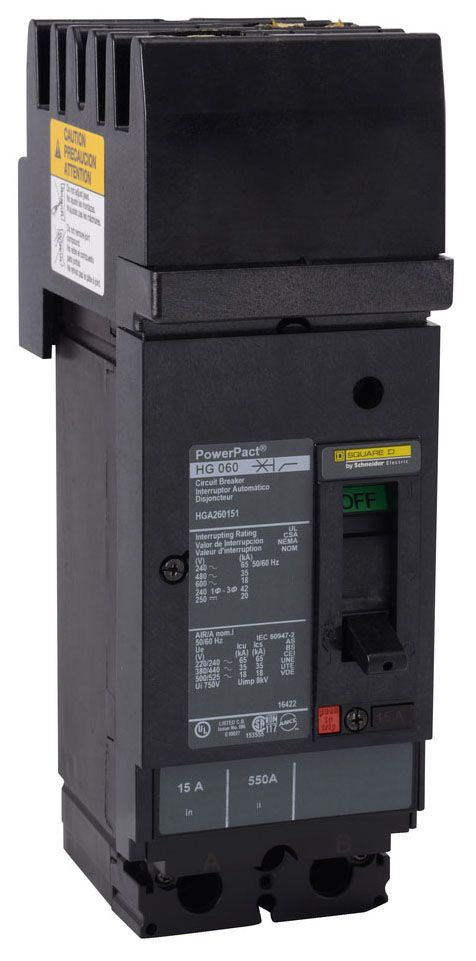 HGA260152 - Square D I-Line Style Plug-In 15 Amp 2 Pole Circuit Breaker - Essential Electric Supply