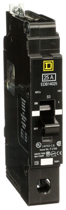 EDB14025 - Square D/ Schneider Electric Bolt-On 25 Amp 1 Pole Circuit Breaker - Essential Electric Supply